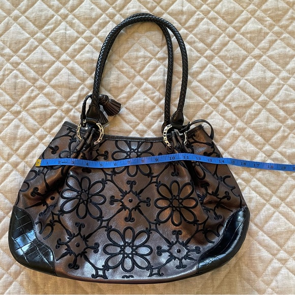 Brighton Valencia Pewter and Black Floral Embroidered Bag - Picture 12 of 16